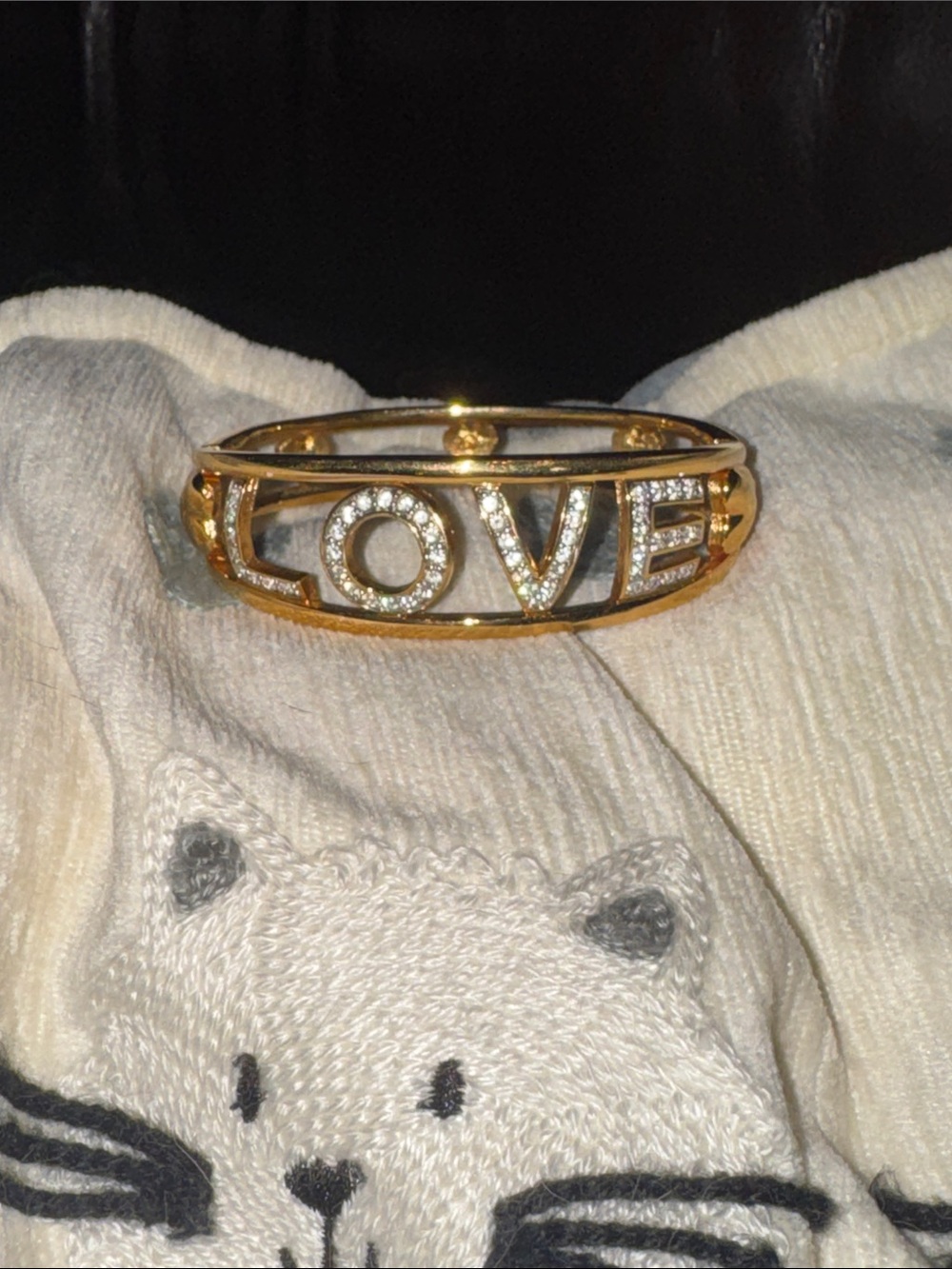 Vintage Swarovski 'LOVE' Crystal Bangle β¨